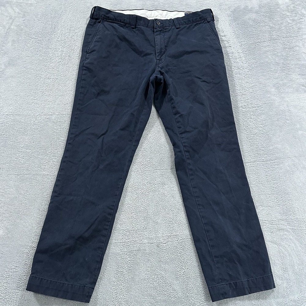 Polo Ralph Lauren Chino Pants Men's 38 x 32 Navy Blue Slim Fit Preppy Formal